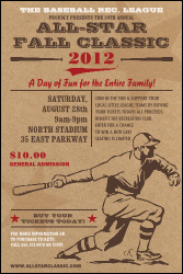 All Star Retro Baseball Poster