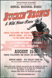 Bucking Bronco Rodeo Poster