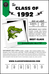 Class Reunion Mascot Green Poster