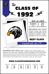 Class Reunion Mascot Blue Poster