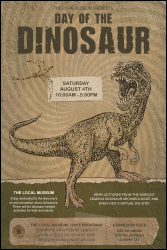 Dinosaur Illustrated Poster