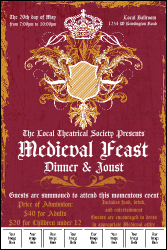 Medieval Banquet Logo Poster