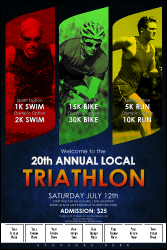 Triathlon Logo Poster