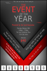 Red and Silver Logo Poster