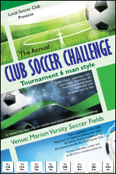 Soccer Ribbon Logo Poster