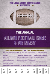 Football Purple Logo Poster