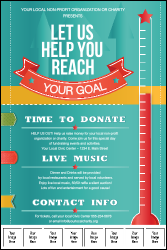 Fundraising Thermometer Logo Poster
