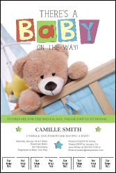 Baby Shower Teddy Logo Poster