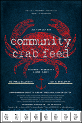 Crab Dinner Logo Poster