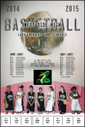 Basketball Schedule Logo Poster