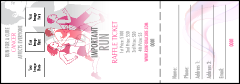 Run for a Cause Pink Raffle Ticket