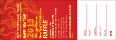 Chinese New Year Flower Snake Raffle Ticket