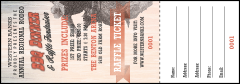Bucking Bronco Rodeo Raffle Ticket