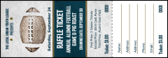 Football Blue Raffle Ticket