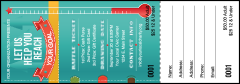 Fundraising Thermometer Raffle Ticket