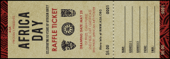 African Theme Raffle Ticket