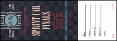 Car Racing Raffle Ticket
