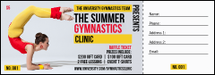 Retro Gymnastics Raffle Ticket
