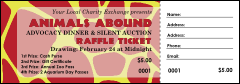 Animal Print Giraffe Raffle Ticket