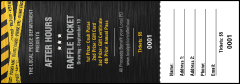 Police Caution Tape Raffle Ticket