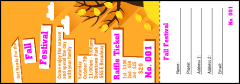 Fall Cut Paper Raffle Ticket
