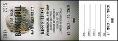Basketball Schedule Raffle Ticket