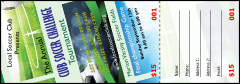 Soccer Ribbon Raffle Ticket