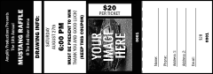 Your Image Raffle Ticket 001 Black & White