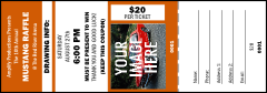 Your Image Raffle Ticket 001 Orange