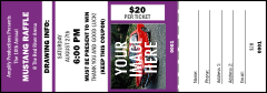 Your Image Raffle Ticket 001 Purple