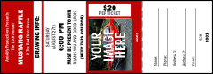 Your Image Raffle Ticket 001 Red