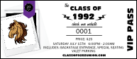 Class Reunion Mascot Purple VIP Pass