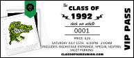 Class Reunion Mascot Green VIP Pass