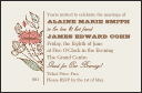 Wedding Flower Motif Drink Ticket