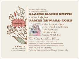 Wedding Flower Motif Image Flyer