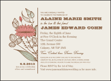 Wedding Flower Motif Invitation