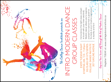Modern Dance White Invitation