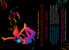 Modern Dance Black Invitation