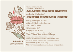 Wedding Flower Motif Postcard