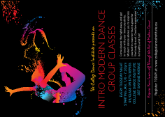 Modern Dance Black Postcard