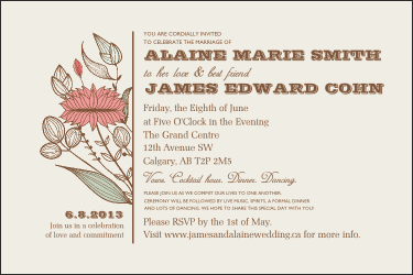 Wedding Flower Motif Poster