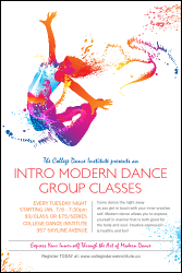 Modern Dance White Poster