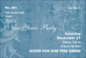 Year Classic Blue Drink Ticket