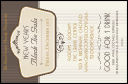 Classic Brown Pinstripe Drink Ticket