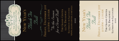 Classic Black Pinstripe Event Ticket