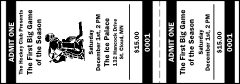 Hockey General Admission Ticket 001