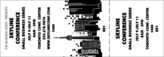 Toronto General Admission Ticket with stub (Black & white)