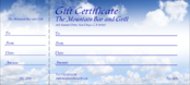 Blue Skies Certificate 002