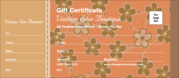 Retro Floral Gift Certificate