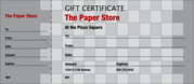 Gray Checkers Gift Certificate